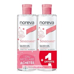Noreva Sensidiane Eau Micellaire Démaquillante Apaisante 2x400mlLot  × 2