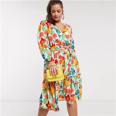 Яркое летнее платье Plus Size