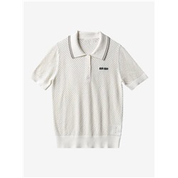 Женская футболка polo с ромбовидным узором  Mi*uMi*u
