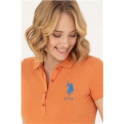 Kadın Kiremit Basic Polo Yaka Tişört