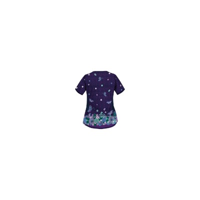 UA Butterfly Chic Grape Scrub Top