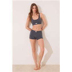 Culotte canalé seamless gris