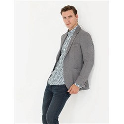 Gri Ekstra Slim Fit Blazer Ceket