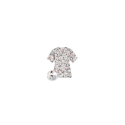 UA Winter Playground Black Scrub Top