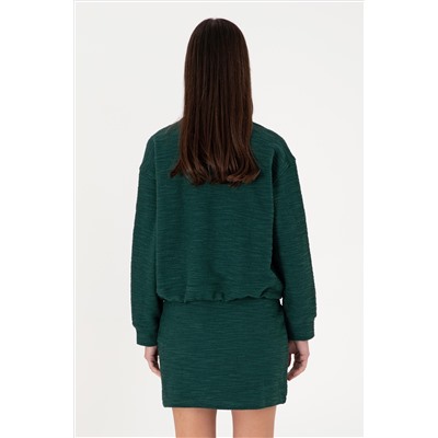 Kadın Koyu Yeşil Sweatshirt