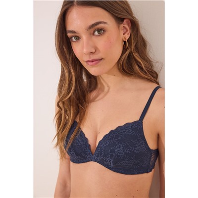 Sujetador triangular CHARMING encaje azul oscuro