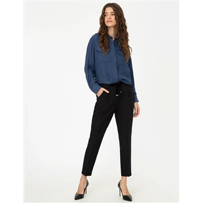Lacivert Comfort Fit Uzun Kollu Gömlek