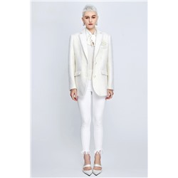 Blazer de lana Blanco