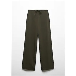 Pantalón recto cintura elástica