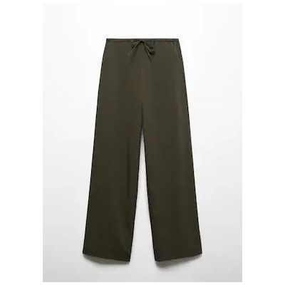 Pantalón recto cintura elástica