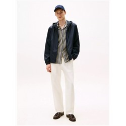 Water-Repellent Hooded Windbreaker