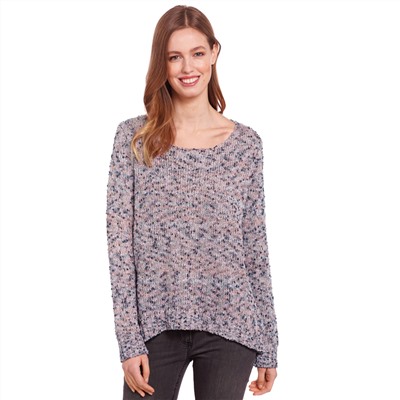 Damen Strickpullover mit Noppengarn