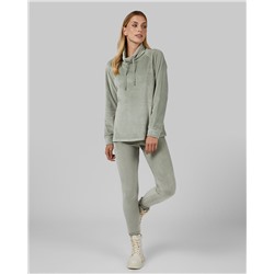 WOMEN'S SOFT VELOUR FUNNEL NECK TOP