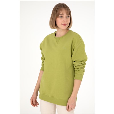 Erkek Fıstık Yeşili Basic Sweatshirt