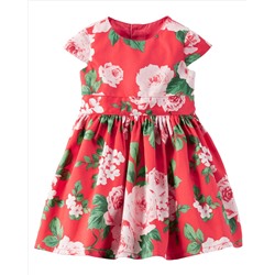 Floral Sateen Dress