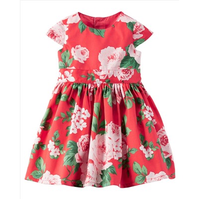 Floral Sateen Dress