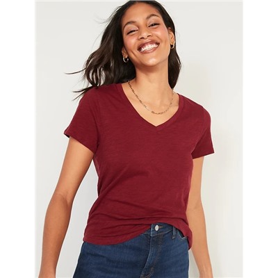 EveryWear Slub-Knit V-Neck T-Shirt for Women