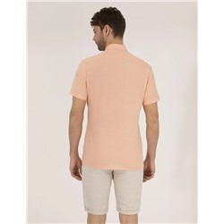 Turuncu Regular Fit Kısa Kollu Gömlek