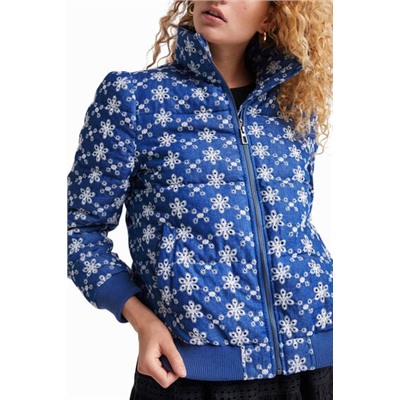 Chaqueta padded con encaje