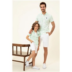 Erkek Çocuk Mint Yeşili Polo Yaka Tişört