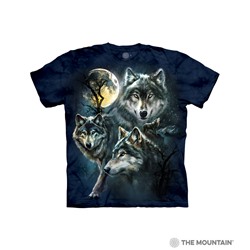 Майка с крутым 3D "Волки" The Mountain Moon Wolves Collage T-Shirt, Size S Kids