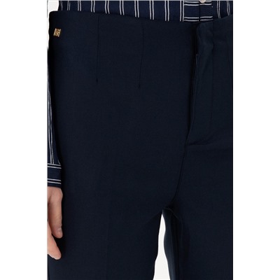 Kadın Lacivert Carrot High Waist Fit Kanvas Pantolon