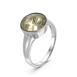 Серьги-пусеты из серебра с кристаллами Swarovski Silver Shade родированные 925 пробы ESST-2976-22-SER