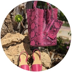 AB. Zapatos 320 FUXIA+PELLE - Shopper PITON FUXIA АКЦИЯ