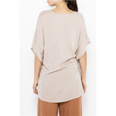 Jersey de lino Beige