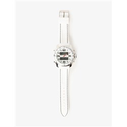 MEN'S WHITE STRAP ANA DIGI SPORTS WATCH