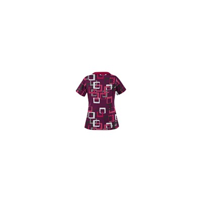 UA Sassy Square Wine Print Scrub Top