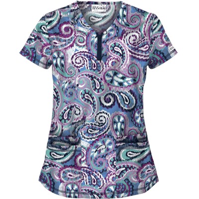 UA Boho Paisley Ceil Scrub Top