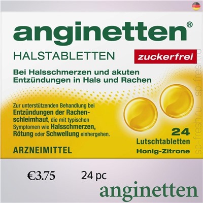 Halstabletten Honig Zitrone zuckerfrei, 24 St
