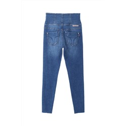 Vaquero skinny fit de tiro alto Azul