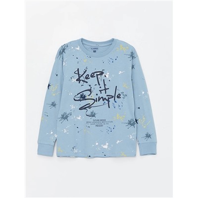 LC Waikiki Bisiklet Yaka Baskılı Uzun Kollu Erkek Çocuk Pijama Takımı, LCW Kids                                            
                                            Bisiklet Yaka Baskılı Uzun Kollu Erkek Çocuk Pijama Takımı