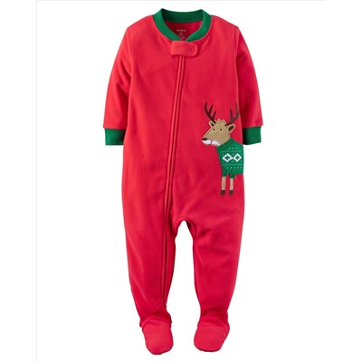 1-Piece Fleece Christmas PJs