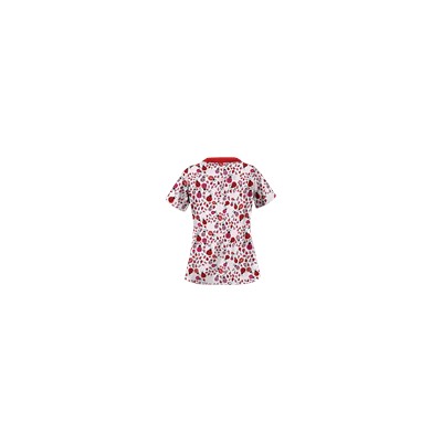 UA Lady Bug Oasis White Print Scrub Top