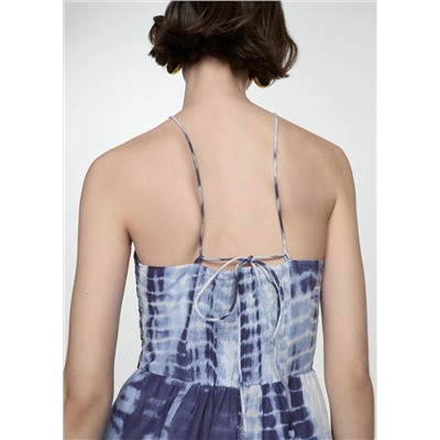 Vestido estampado escote pico