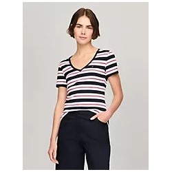 Stripe V-Neck Favorite T-Shirt