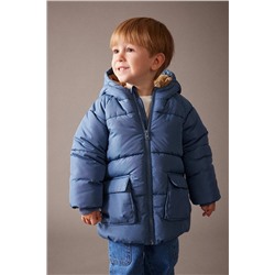 Defacto Erkek Bebek Kapüşonlu Polar Astarlı Şişme Mont A2212A523WN
