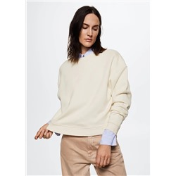 Sudadera terminaciones canalé -  Mujer | MANGO OUTLET Melilla