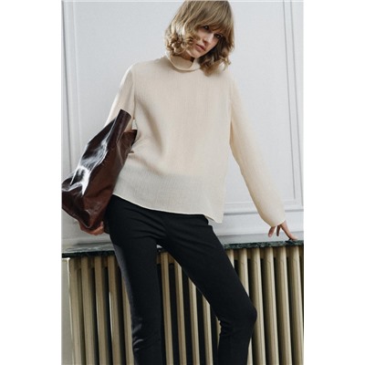 ZW COLLECTION SEMI-SHEER CREASED-EFFECT BLOUSE