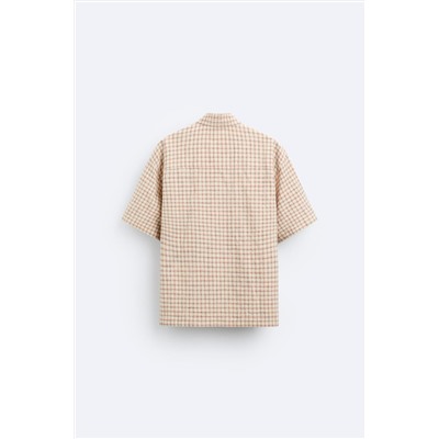 CAMISA CROPPED FIT CUADROS