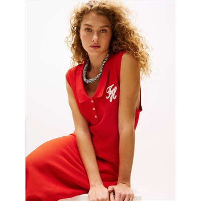 Sleeveless Polo Maxi Dress