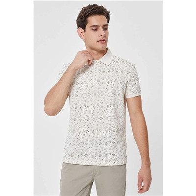 Lee Cooper Erkek Fresh Polo Yaka T-Shirt Kirik Beyaz 212 LCM 242045