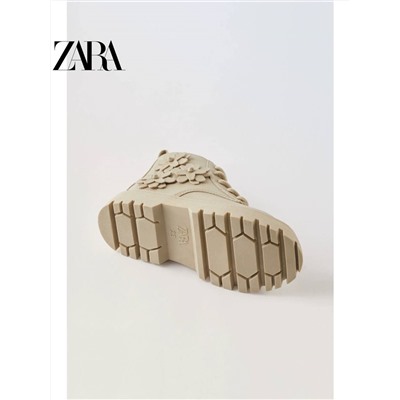 ZARA  😍 официальный сайт⚡️ стильные осенние ботинки для маленьких модниц , скидка 50🛍    ✅Цвет: на фото     ✅Материал: pu