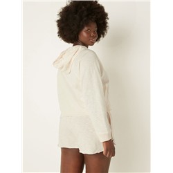 SUMMER LOUNGE COTTON ZIP-UP HOODIE