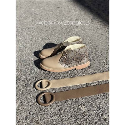 Ab. Zapatos 4525 BEIG+Ab.Z cinturón 130 napa АКЦИЯ