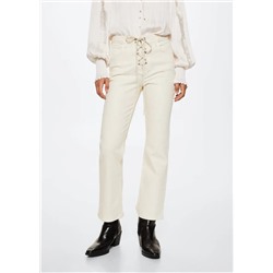 Jeans rectos cordón -  Mujer | MANGO OUTLET España