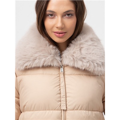 ПАЛЬТО ЖЕНСКОЕ С МЕХОВЫМ ВОРОТНИКОМ